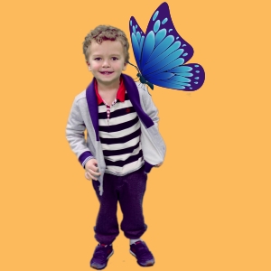 vista kids preschool boy with butterfly
